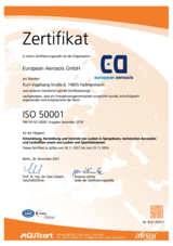 ZERTIFIKAT ISO 50001