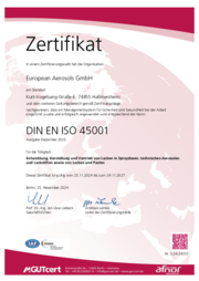 ZERTIFIKAT ISO 45001
