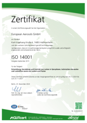 ZERTIFIKAT ISO 14001