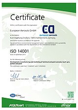 Certificate ISO 14001