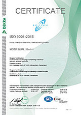 Certificate ISO 9001-2015