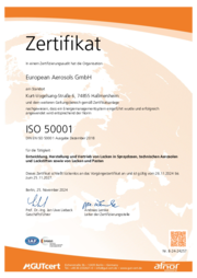 ZERTIFIKAT ISO 50001